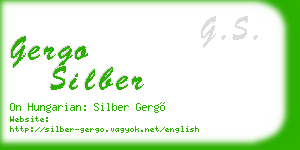gergo silber business card